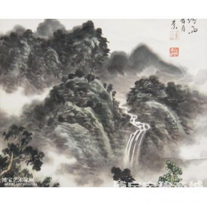 苍山烟雨 山水画 汪其忻作品 类别: 国画山水作品