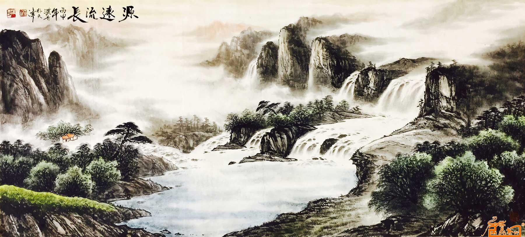 中国著名书画大师宁汉青-作品582-国画山水